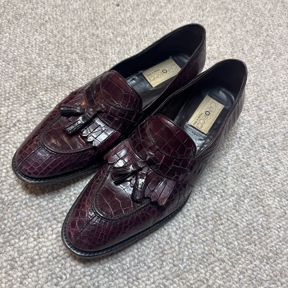 CAPORICCI GENUINE ALLIGATOR LOAFERS Size 10